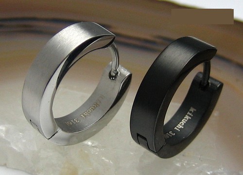 Orecchini uomo acciaio inox