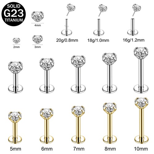 16g 18g 20g titanio labbro - titanio,