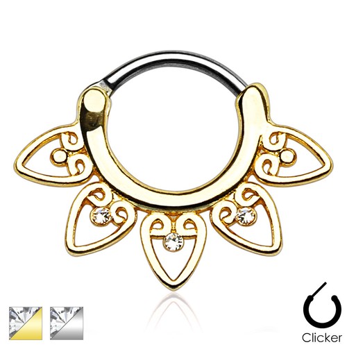 Piercing setto clicker tribale