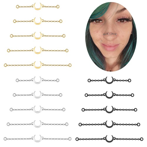 5pz piercing narice forma di - 5pz,