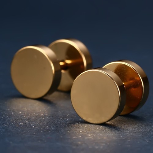 Orecchini oro bottone - orecchini,