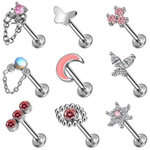 Orecchini tragus 16g acciaio - orecchini,