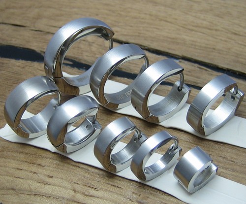 Coppia orecchini acciaio inox